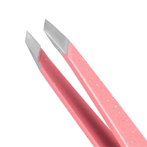 Rubis Slant Tweezer Glitter Pink