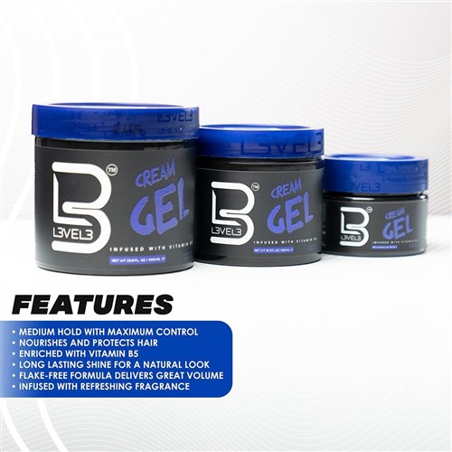 L3VEL3 Cream Hair Gel 1L