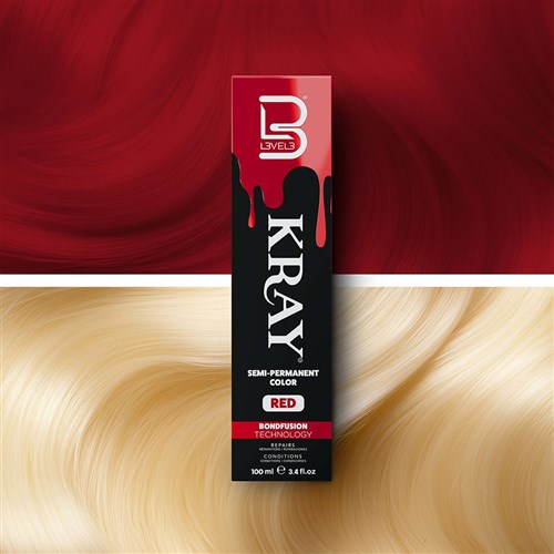 L3VEL3 Kray Semi Permanent Hair Colour Red