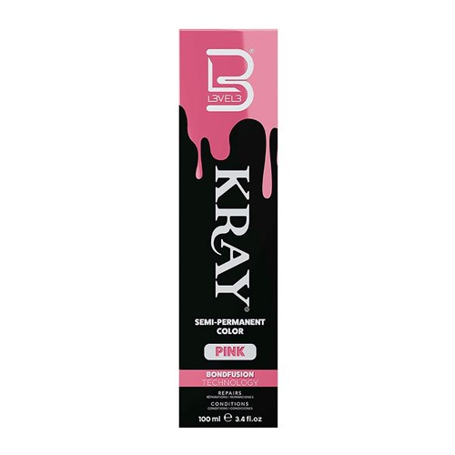 L3VEL3 Kray Semi Permanent Hair Colour Pink