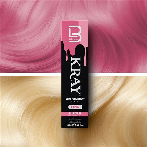L3VEL3 Kray Semi Permanent Hair Colour Pink