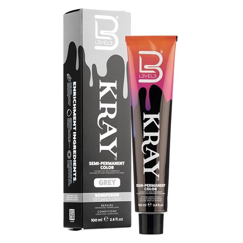 L3VEL3 Kray Semi Permanent Hair Colour Grey