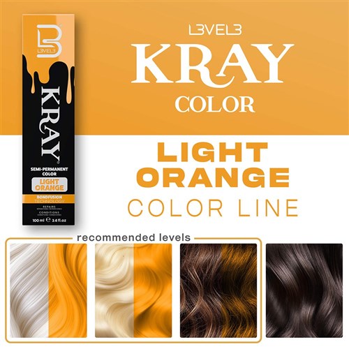 L3VEL3 Kray Semi Permanent Hair Colour Light Orange