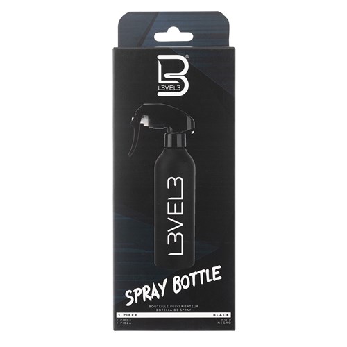 LVL3 BLACK WATER SPRAY BOTTLE R009-6B RUBBERIZED LEVEL3 L3VEL3