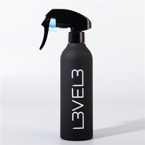 LVL3 BLACK WATER SPRAY BOTTLE R009-6B RUBBERIZED LEVEL3 L3VEL3