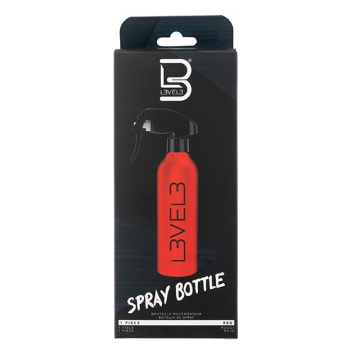 LVL3 RED WATER SPRAY BOTTLE R009-6R RUBBERIZED LEVEL3 L3VEL3