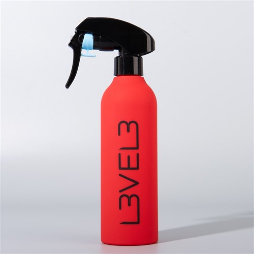 LVL3 RED WATER SPRAY BOTTLE R009-6R RUBBERIZED LEVEL3 L3VEL3