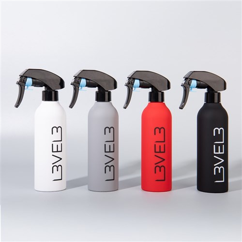 LVL3 RED WATER SPRAY BOTTLE R009-6R RUBBERIZED LEVEL3 L3VEL3