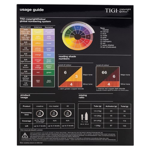 TIGI Copyright Colour Usage Guide