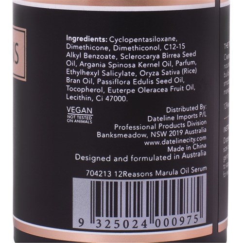 12Reasons Marula Oil Hair Serum Ingredients
