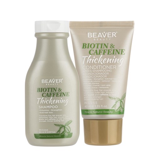 Beaver Biotin And Caffeine Thickening Shampoo 60ml