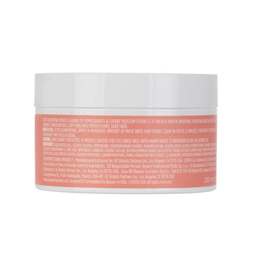 JUSTK VOLUME MASK 250ml POMEGRANATE & CHERRY BLOSSOM VOLUMIZING