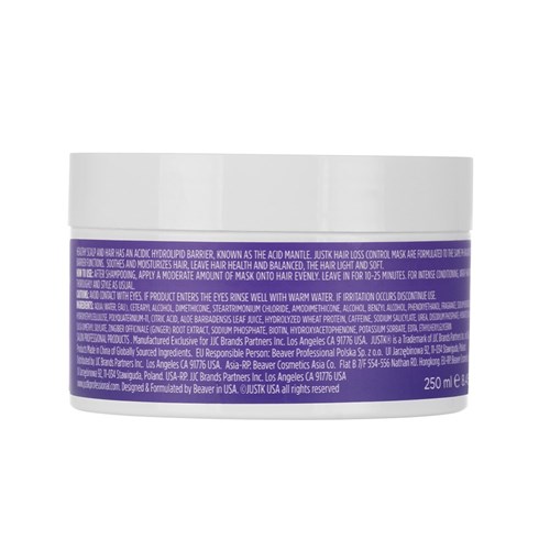 JUSTK HAIR LOSS MASK 250ml BIOTIN & GINGER FOR THINNING HAIR