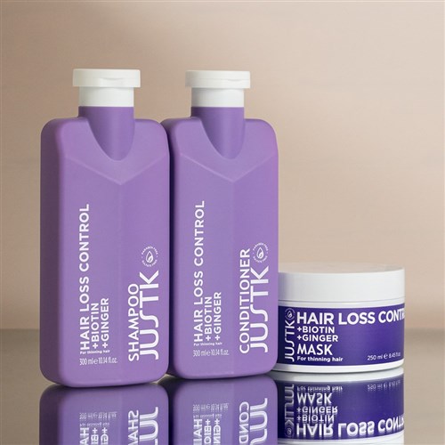 JUSTK HAIR LOSS MASK 250ml BIOTIN & GINGER FOR THINNING HAIR