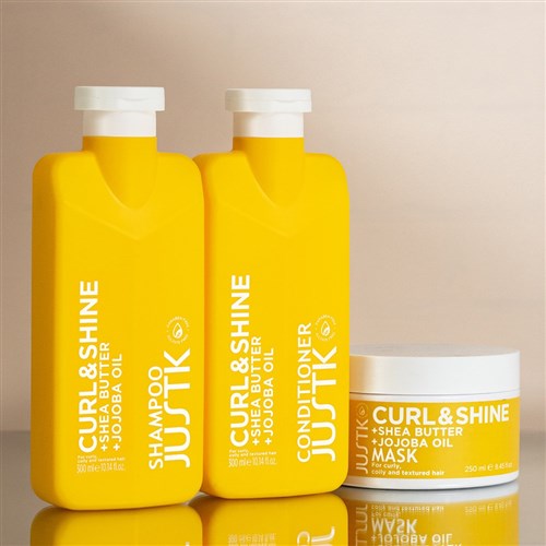 JUSTK CURL & SHINE MASK 250ml SHEA BUTTER & JOJOBA OIL