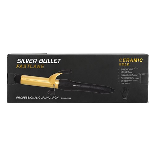 Silver Bullet Fastlane Gold Ceramic 32mm Curling Iron