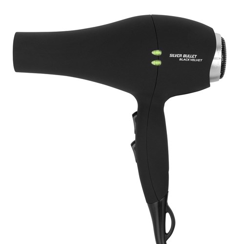 Silver Bullet Black Velvet Hair Dryer with Diffuser