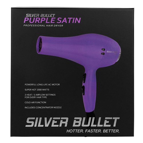Silver Bullet Satin Hair Dryer Purple