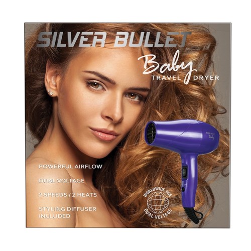 Silver Bullet Baby Travel Hair Dryer Purple