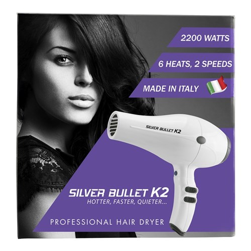 Silver Bullet K2 Hair Dryer White