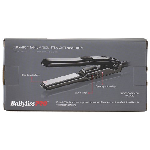 BaBylissPRO Ceramic Titanium Travel Hair Straightener Box