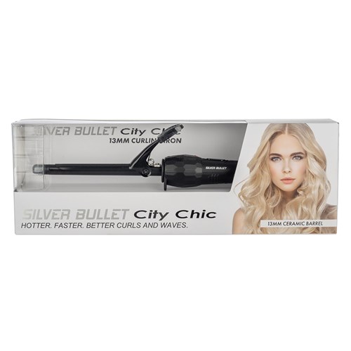 Silver Bullet City Chic Curling Iron 13mm Box Front