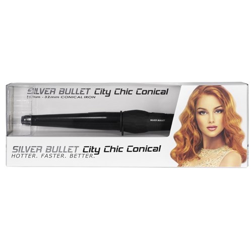 Silver Bullet City Chic Large Ceramic Conical Curling Iron Box