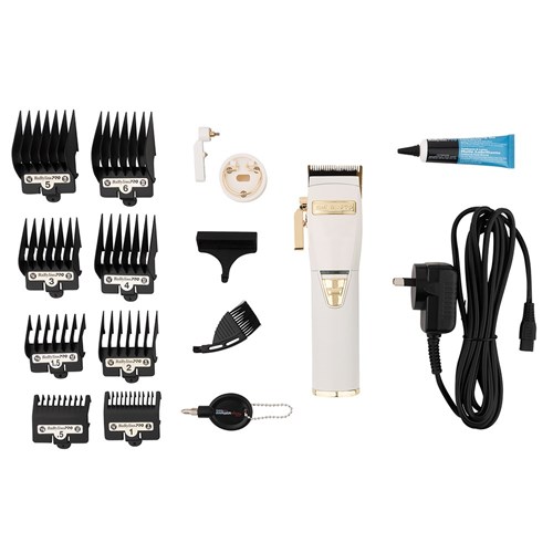 BaBylissPRO WhiteFX Lithium Hair Clipper all aprts