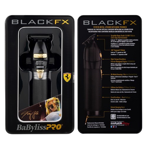 BaBylissPRO BlackFX Skeleton Lithium Hair Trimmer Limited Edition Tin Box