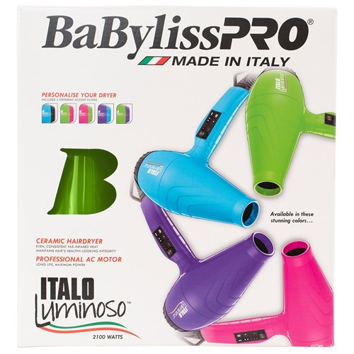 BaBylissPRO Italo Luminoso Hair Dryer Package