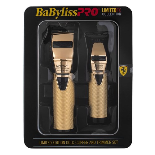 BaBylissPRO LimitedFX Gold Clipper and Outliner Trimmer Duo