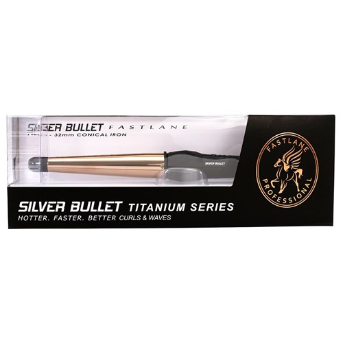 Silver Bullet Fastlane Titanium Rose Gold Large Conical Curling Iron