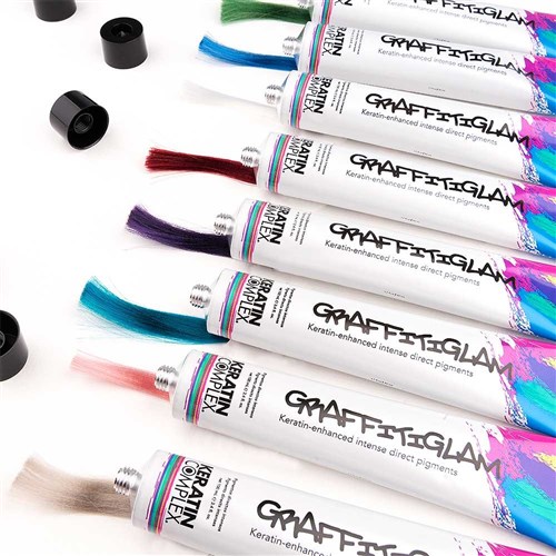 Keratin Complex GraffitiGlam Hair Colour Try Me Kit Styled Image